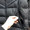 男性ダウンジャケットコート2022冬の新しいルーズシリコンステレオレターミッドレングスデイリーカンマー風力防水パフジャケットパーカー