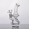 Recycler Mini Bong con vetro diffuso Downstem Thick Water Pipe Dab Rigs con giunzione da 14 mm