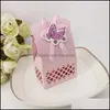 Arts And Crafts Pink Blue Infant Wedding Candy Box Arts And Crafts Hollowing Out Carving Laser Baby Shower Favors Birthday Party Cho Dh2P6