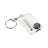 Outdoor Portable Compass Keychains Thermometer Compass Pendant Key Chain Keyring camping Tools