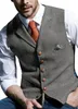 Versons pour hommes Vêtements d'affaires costume en tweed pour hommes à rayures à rayures punk gilet mariou de marié brwon noire gris veste 221118