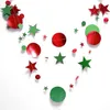 기타 이벤트 파티 용품 홈 트윈클 스타 페이퍼 화환을위한 크리스마스 장식 Xmas 트리 펜던트 연도 2023 선물 Noel Deco Navidad Ornaments
