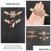 Pins Brooches Pins Brooches Christmas Sweater Clasp Cardigan Clip Cloak Shawl Shirt Brooch Drop Delivery Jewelry Dhcb6