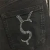 Женские дизайнерские брюки джинсы обратно вышив
