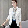 Kobiety damskie Blazers Ladies Pocket Kurtka Slim Fit Longsleeved w stylu koreańskim biuro Traf Tangada 221117