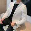 Мужские костюмы Blazers Casual Suit Jackets Blazer для мужчин Свадьба Slim Fit Outwear Негабаритная элегантная элегантная роскошная кладовая корейская 221118