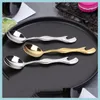 Spoons Stainless Steel Spoon Creative Flatware Mtifunction Cam Travel Bottle Opener Tea Coffee Spoons Drop Delivery Home Garden Kitc Dhppy