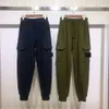 Topstoney, pantalones de diseñador para hombre, etiqueta lateral, isla, doble bolsillo, tela de rizo, cordón, monos de piedra de marea