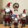 زخارف عيد الميلاد العام Big Santa Claus Doll Children Tree Tree For Home حفل زفاف لوازم 406080 سم 1pcs 221117