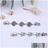 Pins Brooches Pins Brooches Women Sweater Cardigan Clips Keeper Brooch Shawl Duck Clip Buckles Clothes Decor Beaded Pearl Pin Metal Dhbxg