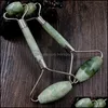 Andere kunsten en ambachten Health Nature Beauty Tool draagbare Pratical Jade Facial Mas Roller Anti Wrinkle Healthy Face Body Head Foot 6 DHEFVVVV