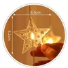 Stringhe 1 set di luci a stringa 8 modalità di illuminazione IP44 Decorazione per tende natalizie a LED con stella in PVC impermeabile per la casa