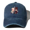 Berretti Adolescenti Berretto da baseball in denim Uomo Donna Osso da cowboy Estate Autunno Hip Hop Per Anime Cappelli da bagno Hanako Kun Cartoon