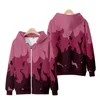 Damenjacken Aphmau Merch Zip Up Hoodie Frauen Männer Harajuku Sweatshirt Flamme Lila und Rot 3D-Druck Reißverschluss Kapuzenjacke Streetwear Kleidung T221105