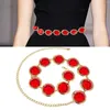 Belts Ladies' Belt Anime Cosplay Red Acrylic Stone Waist Girdle Metal Chain Casual Fashion Women For Dress