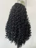 Parrucche da donna Capelli lunghi ricci Alta temperatura Puro Avvolto a mano Seta morbida mista 450g Naturale Sag 60cm