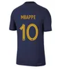 Maillots De 2022 Coppa del mondo di calcio Maglie francese Benzema Camicie da calcio Mbappe Griezmann Pogba Kante Maillot Kit piede Camicia