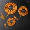 Pendant Necklaces Myanmar Old Honey Wax Multi Circle 108 Buddha Beads Amber Raw Stone Necklace For Men And Women