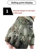 Gants de cyclisme tactique demi-doigt armée militaire Paintball Airsoft Combat caoutchouc équipement de protection nouveau T221019
