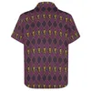 القمصان غير الرسمية للرجال Joos Bizzare Adventures Killer Queen Shirt Hawaiian Kira Yoshikage Skull Blouses قصيرة الأكمام كبيرة الحجم