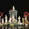 Baby Toy Gift Set 20 PCS Nativity Set Graverad handm￥lad dockkonstf￶delseinsamling Dekorativ staty Hem Juldekoration 2627 E3