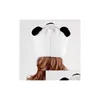 Party Hats Party Hat Winter Cartoon Animal Panda Fluffy Plush Cute Cap Soft Beanie Ear Flaps Christmas Favor Gift Drop Delivery Home Dhrj8