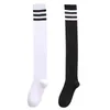 Socks masculinos de 200 pinos femininos de 200 pinos JK Long Polyster Cottoning Buncando o joelho listrado de estilo japonês S-B