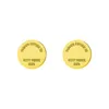 12mm gold round earring Stud women couple Flannel bag Stainless steel Thick Piercing jewelry gifts for woman Accessories270P