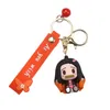 Juguete de dibujos animados Anime Demon Slayer Nezuko PVC 3D llavero figura de doble cara colgante Agatsuma Zenitsu llavero