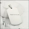 Dog Tag Id-kaart Roestvrij staal Cat Dog Tag Casual Militaire vorm Blanco kaarten Hoge hardheid Pet Tags Drop Delivery Home Garden Suppli Dh4Oq
