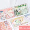 ANMÄRKNINGAR JIANWU 107 PCS/SET MATERIAL PAPPER SPREE MEMO PAD LITA FRESH JOURNAL klistermärke DIY BASE BAKGRUNDSFÖRSLAG 221118