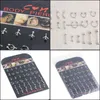 Body Arts Set av 42 Pack rostfritt stål Kropp Piercing Stud Nosring Lip för män och kvinnor Drop Delivery Health Beauty Tattoos Art Dhjft