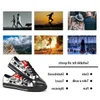 hommes femmes bricolage chaussures personnalisées bas haut toile skateboard baskets triple noir personnalisation impression UV baskets de sport kaola 173-24
