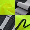 High-end aangepaste grote pocket reflecterend vest gebarmeerd geel en zwart verkeer commando fietsen slijtage Oxford Reflective Band