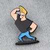 Broches 90s grappige sterke man anime email pin revers pins badges op backpack dames broche kleding cadeau mode accessoires sieraden