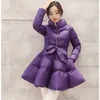 女性のトレンチコート2022ファッション冬の女性温かいアウターウェアコットンパッド入りジャケットレディース衣料ジッパーベルトパーカスマントーフェムXA232