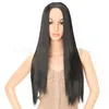 Parrucche da donna che vendono frangia divisa nera naturale femminile copricapo lungo e dritto
