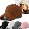 Ball Caps 2022 Fashion Wool Baseball Cap Thicken Warm Solid Color Casquette Hat Men Women Hats Winter Lambswool For