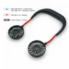 Bärbar fläkthandfri personlig mini USB -prylar laddningsbara 360 graders justeringshuvud hängande nackfläktar för resor utomhus220