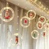 Cordes nouveauté Kerst USB LED guirlandes lumineuses fenêtre de noël avec Kerstfeest Gordijn décorations de noël pour la maison