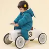 Rompers Boys Jumps combinaison hiver bébé Plus Velvet Warm Ropa Girl Snowsuit Cartoon Rabbit Toddler Saut trottoir Mono 221117