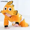 Barboteuses Anime Infantile Bébé Vêtements 0-3Y Toddler Garçon Fille née Cartoon Onesie Pyjamas Zipper Flanelle Chaud Costume 221117