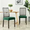 Chair Covers 4pcs Soft Velvet Seat Removable Washable Anti-Dust Stretch Spandex Dining Room Upholstered Furniture Protector