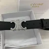 Ceintures adhésives en cuir avec nœud Triomphe pour hommes et femmes, même bouton lisse, mode jeans, ceinture décorative polyvalente 9779880