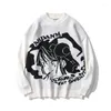 Herrenpullover Herren Hip Hop Streetwear Harajuku Vintage Cartoon Anime Stricke Schwei￟ japanischer Stil 2022 Pullover Mann