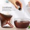 Other Beauty Equipment 300Ml Aroma Essential Oil Diffuser Ultrasonic Air Humidifier Purifier With Wood Grain Shape 7Colors Changing Led Ligh