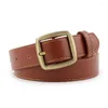 Belts Retro Belt Women Classic PU Leather Waistband Fashion Alloy Square Pin Buckle With Women's Clothing Black Brown