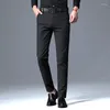 Мужские брюки мужской костюм высококачественный осенний зимний мужчина одевается прямой бизнес -мужские брюки с большим размером 38