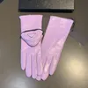 Women Designer Mitten Sheepskin Gloves Winter Luxury Genuine Leather Mittens Fingers Glove P Cashmere Inside Touch Screen size M L 186