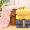 Blankets Hand Chunky Knitted Blanket Handmade Coarse Wool Woven Chenille Thick Sofa Pography Prop